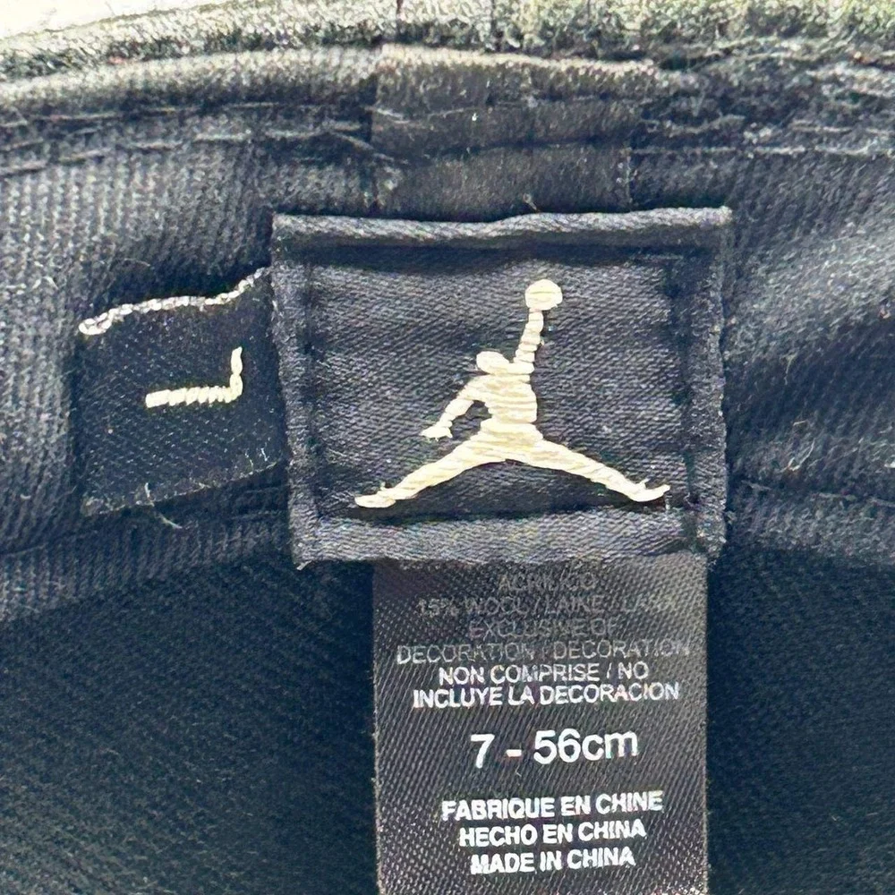 Air Jordan Flight Hat Men 7 Black Embroidered Jumpman Fitted Cap